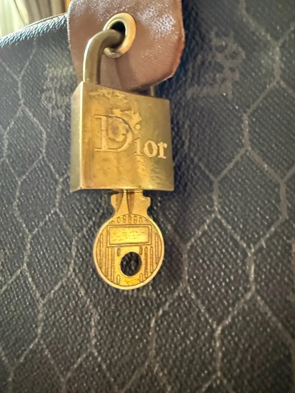 Christian Dior Brown and Orange Leather Trim Travel Duffel Bag - Picture 8 of 11